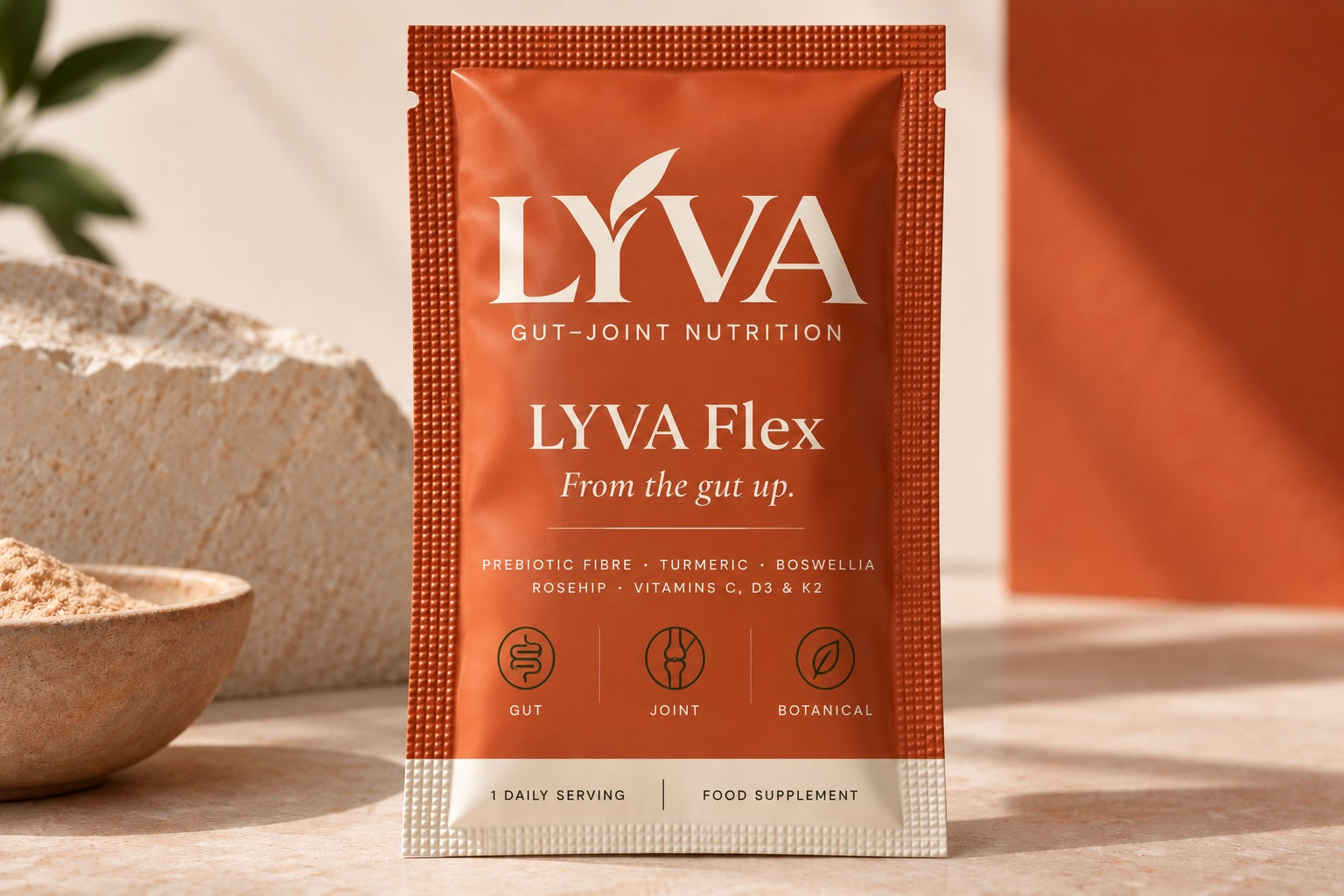 LYVA Flex sachet, concept pack photo